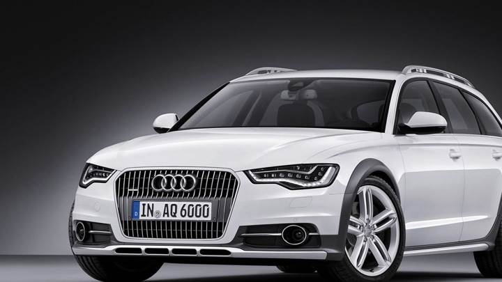 2013 Audi A6 Allroad Front Pose In White